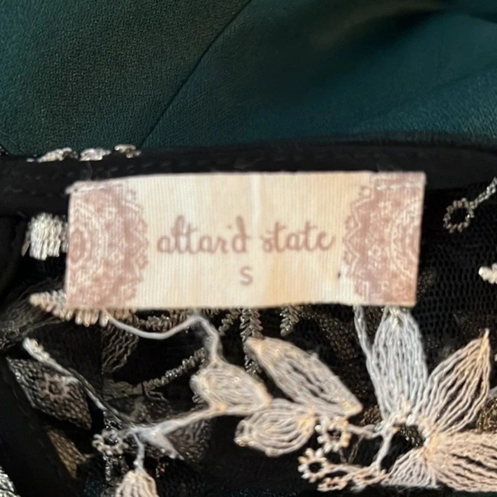 Altar'd‎ State Emerald Green Skater Dress size small